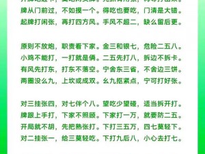 广东麻将和牌攻略：规则解析与实战策略，掌握和牌要领轻松赢牌