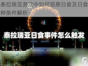 关于泰拉瑞亚游戏中如何观察日食及日食出现的多种条件解析