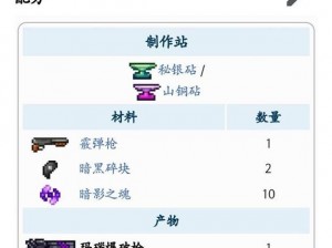 泰拉瑞亚攻略：如何成功合成玛瑙爆破枪的详细方法解析