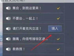 和平精英常用语设置指南：如何调整游戏内语音交流功能？