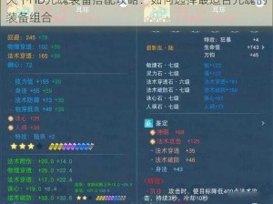 天下HD元魂装备搭配攻略：如何选择最适合元魂的装备组合