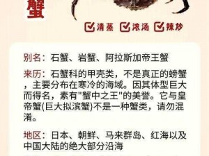 探秘海洋珍宝：天天打波利螃蟹全解析——螃蟹属性图鉴详解