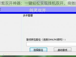 敢客联盟双开神器：一键轻松实现挂机双开，高效助力游戏体验