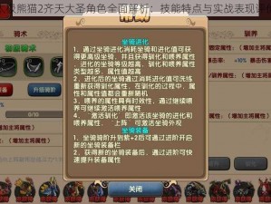 太极熊猫2齐天大圣角色全面解析：技能特点与实战表现评价