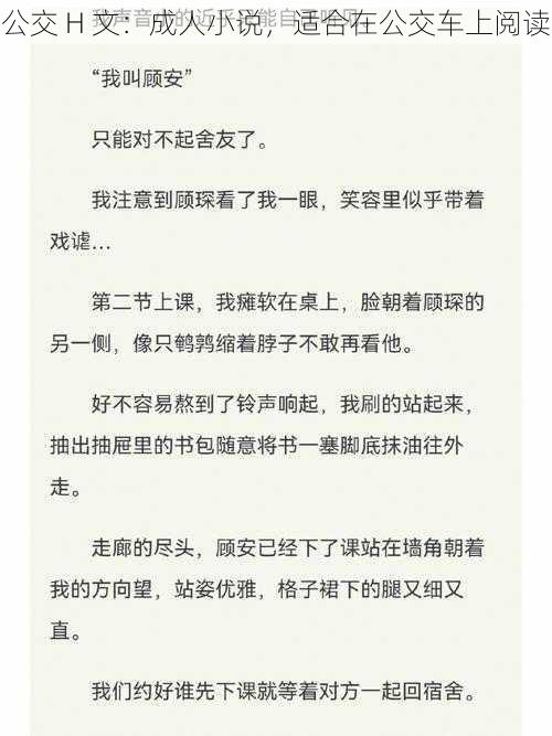 公交 H 文：成人小说，适合在公交车上阅读