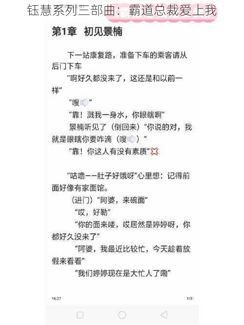 钰慧系列三部曲：霸道总裁爱上我