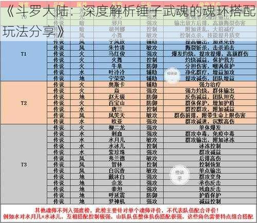 《斗罗大陆：深度解析锤子武魂的魂环搭配玩法分享》