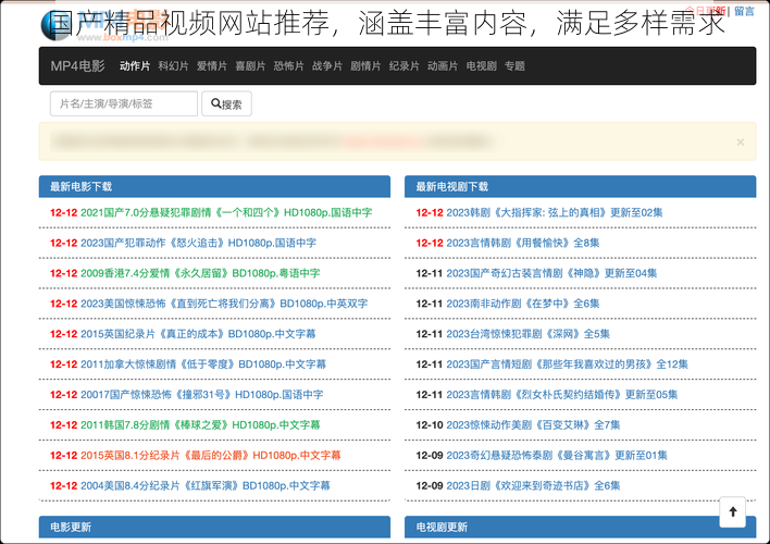 国产精品视频网站推荐，涵盖丰富内容，满足多样需求