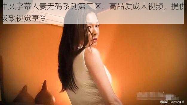 中文字幕人妻无码系列第三区：高品质成人视频，提供极致视觉享受