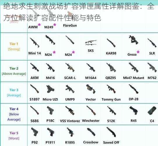 绝地求生刺激战场扩容弹匣属性详解图鉴：全方位解读扩容配件性能与特色