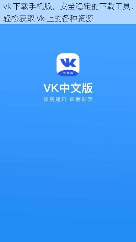 vk 下载手机版，安全稳定的下载工具，轻松获取 Vk 上的各种资源