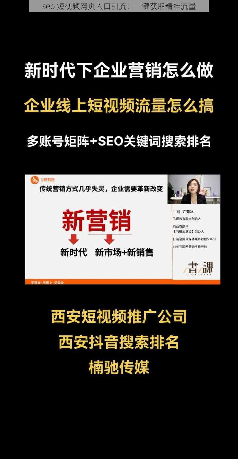 seo 短视频网页入口引流：一键获取精准流量