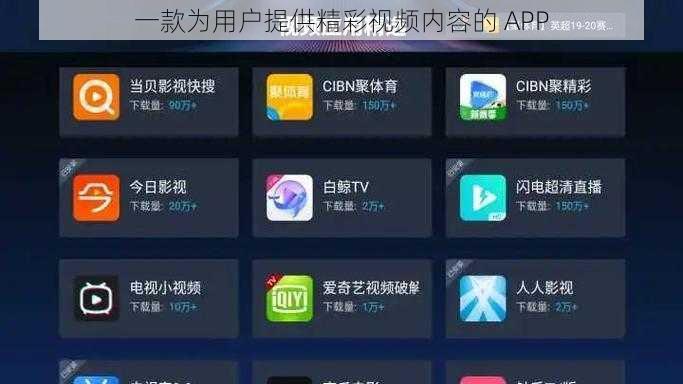 一款为用户提供精彩视频内容的 APP