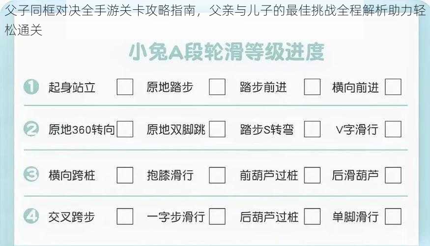 父子同框对决全手游关卡攻略指南，父亲与儿子的最佳挑战全程解析助力轻松通关