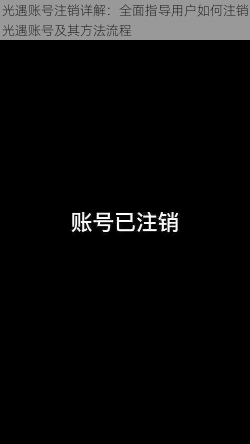 光遇账号注销详解：全面指导用户如何注销光遇账号及其方法流程