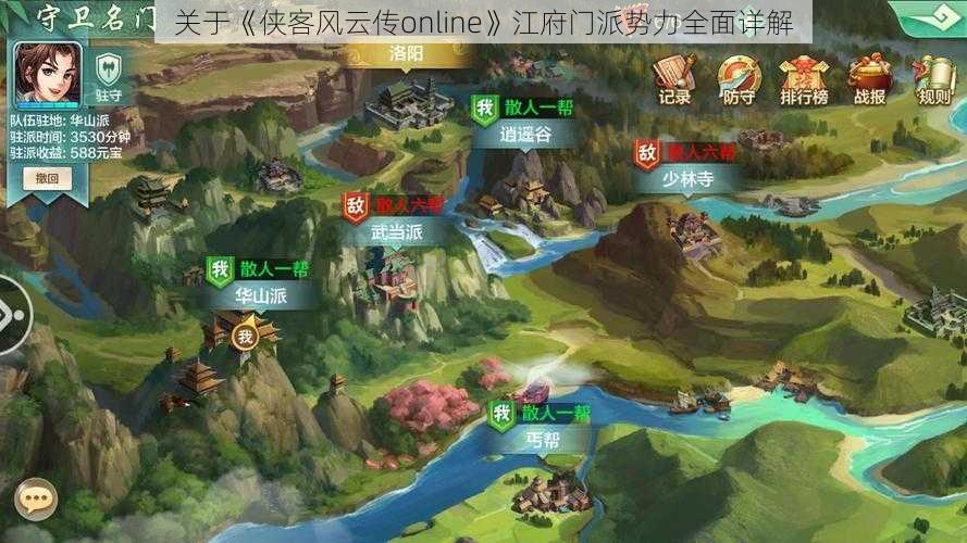 关于《侠客风云传online》江府门派势力全面详解