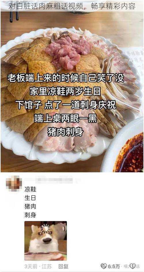 对白脏话肉麻粗话视频，畅享精彩内容