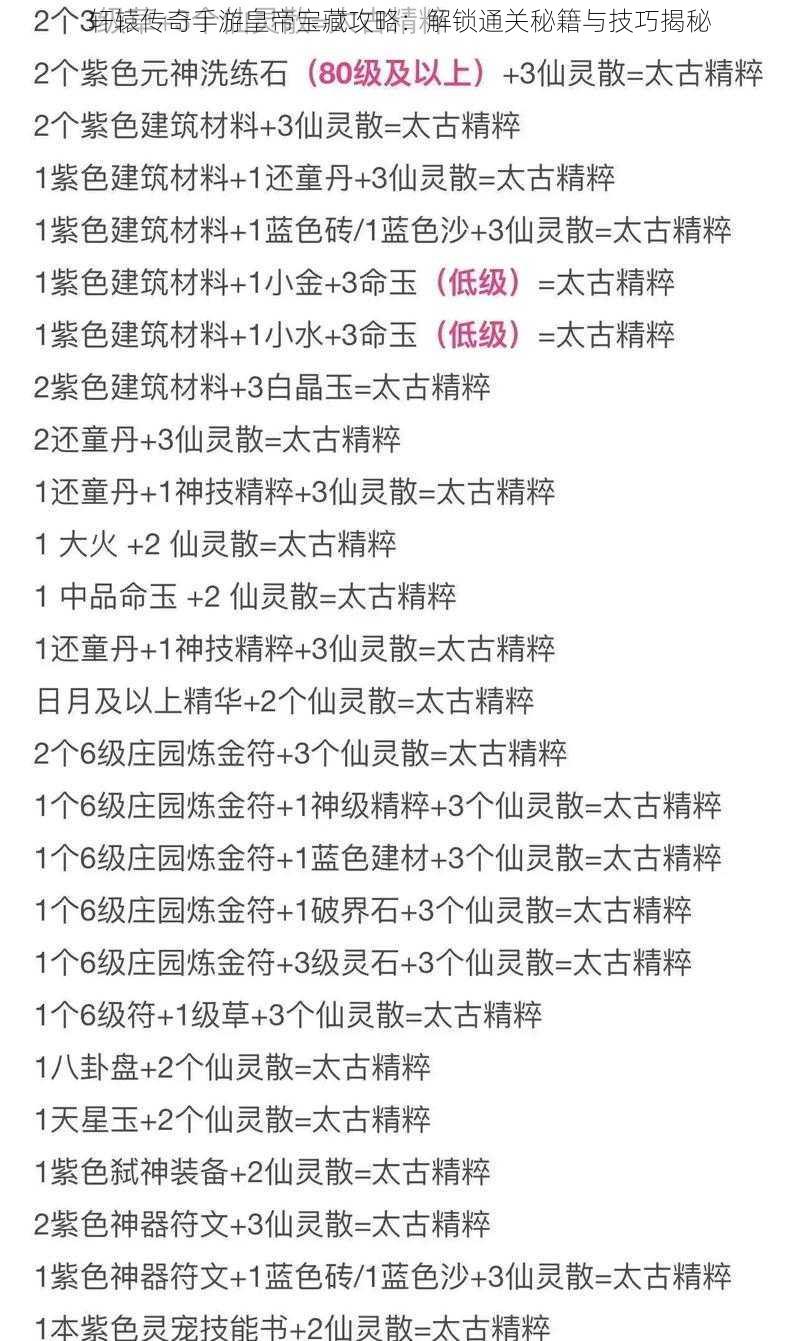 轩辕传奇手游皇帝宝藏攻略：解锁通关秘籍与技巧揭秘