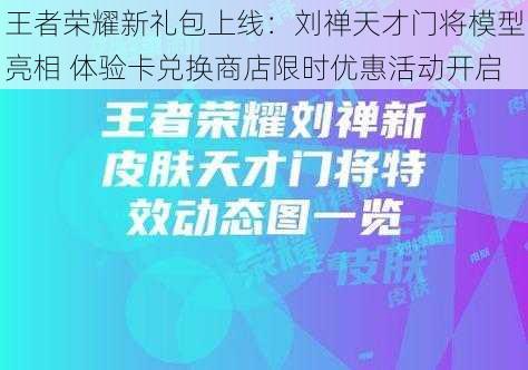 王者荣耀新礼包上线：刘禅天才门将模型亮相 体验卡兑换商店限时优惠活动开启