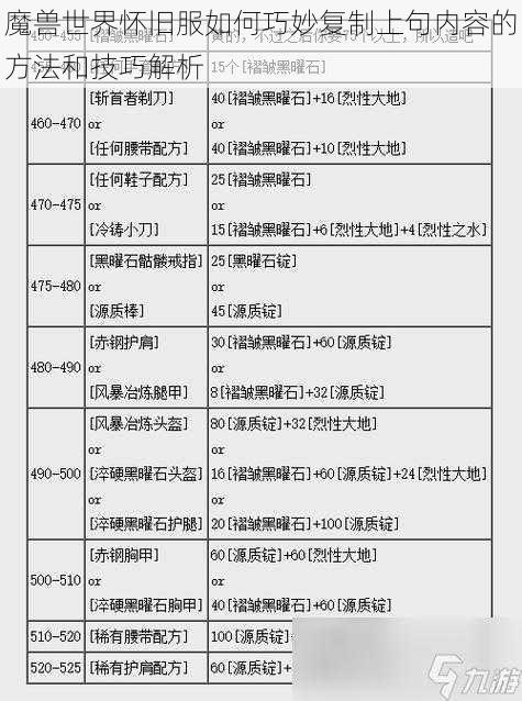 魔兽世界怀旧服如何巧妙复制上句内容的方法和技巧解析