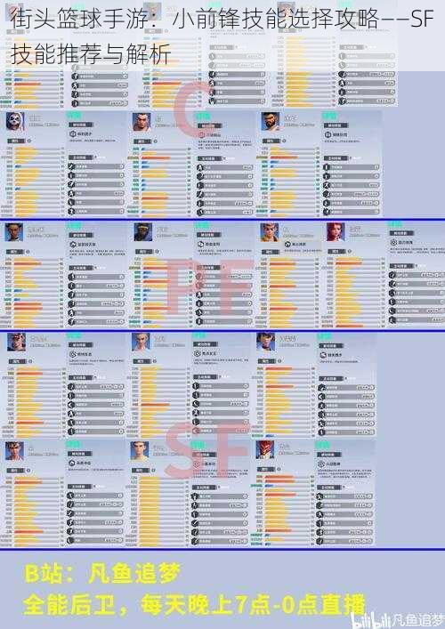 街头篮球手游：小前锋技能选择攻略——SF技能推荐与解析