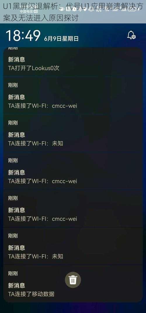 U1黑屏闪退解析：代号U1应用崩溃解决方案及无法进入原因探讨