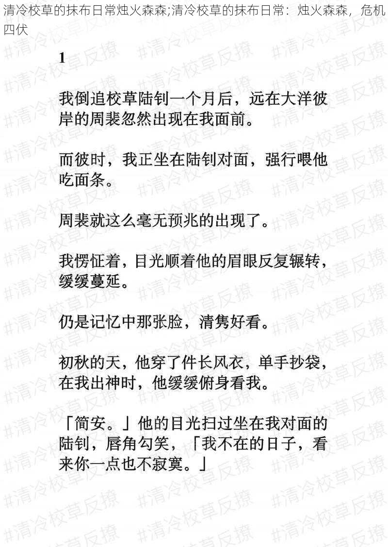 清冷校草的抹布日常烛火森森;清冷校草的抹布日常：烛火森森，危机四伏