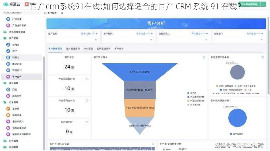 国产crm系统91在线;如何选择适合的国产 CRM 系统 91 在线？