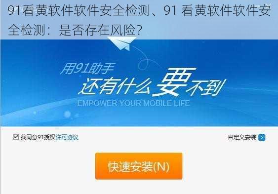 91看黄软件软件安全检测、91 看黄软件软件安全检测：是否存在风险？