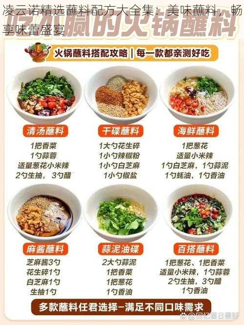 凌云诺精选蘸料配方大全集：美味蘸料，畅享味蕾盛宴