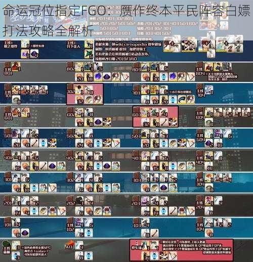 命运冠位指定FGO：赝作终本平民阵容白嫖打法攻略全解析