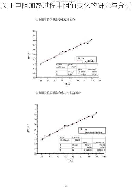 关于电阻加热过程中阻值变化的研究与分析