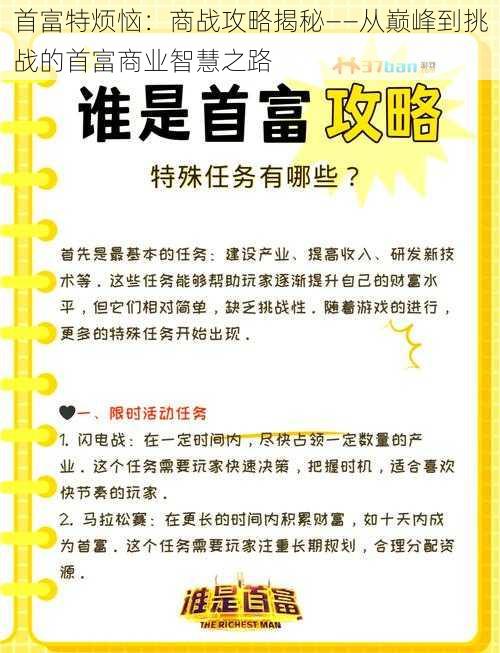 首富特烦恼：商战攻略揭秘——从巅峰到挑战的首富商业智慧之路