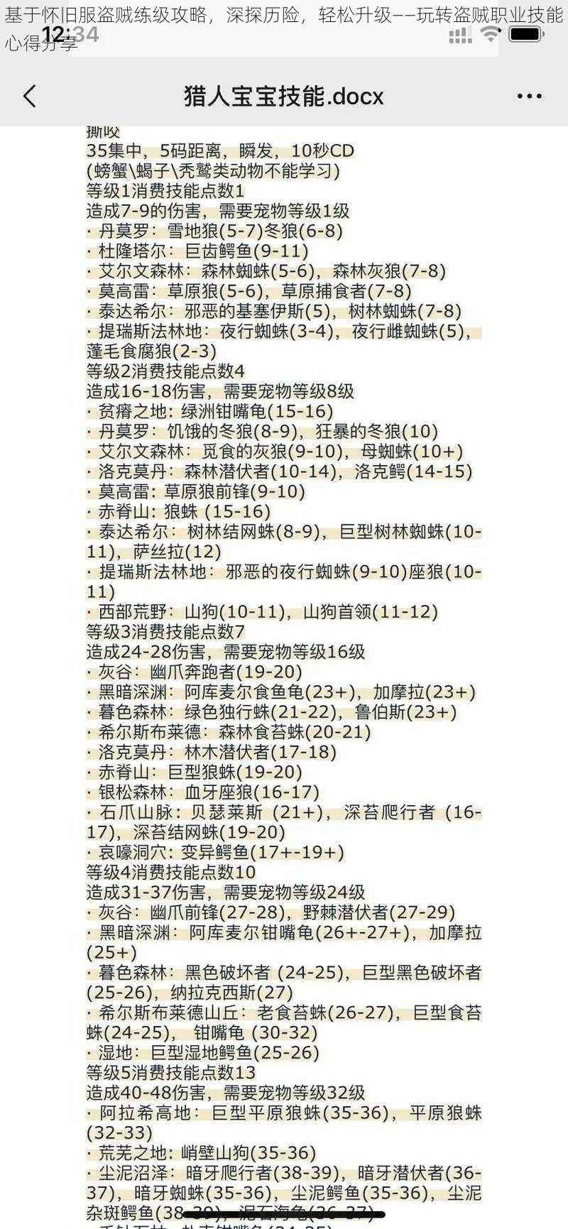 基于怀旧服盗贼练级攻略，深探历险，轻松升级——玩转盗贼职业技能心得分享